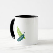Grüner Parakeet Tasse (Vorderseite Links)