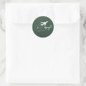 Grüner Pass für Brasilien Runder Aufkleber (Tasche)