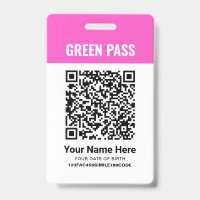 Grüner Pass - Impfzertifikat PVC Rosa