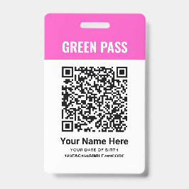 Grüner Pass - Impfzertifikat PVC Rosa Ausweis