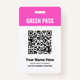 Grüner Pass - Impfzertifikat PVC Rosa Ausweis