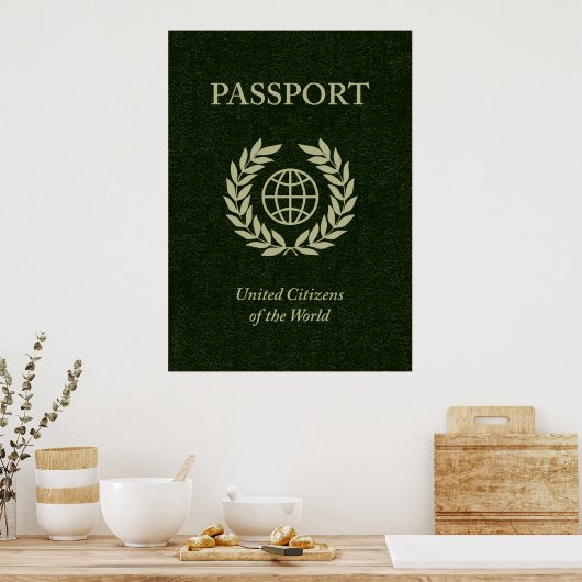 Grüner Pass Poster (Küche)