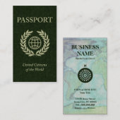 grüner Pass Visitenkarte (Vorne/Hinten)