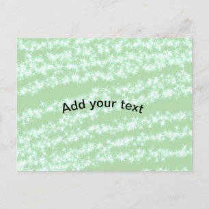 Grüner Pastell Glitter Funkeln Name Text Boho Retr Feiertagspostkarte