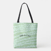 Grüner Pastell-Glitter-Sparkel-Name Text Boho Retr Tasche (Rückseite)