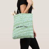 Grüner Pastell-Glitter-Sparkel-Name Text Boho Retr Tasche (Von Nahem)