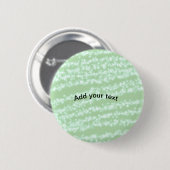 Grüner Pastell-Glitter-Sparkling-Name-Text Boho Re Button (Vorne & Hinten)