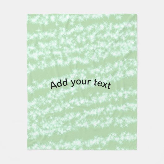 Grüner Pastell-Glitter-Sparkling-Name-Text Boho Re Fleecedecke (Vorderseite)
