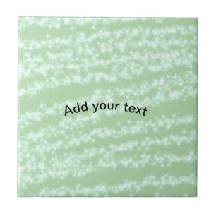 Grüner Pastell-Glitter-Sparkling-Name-Text Boho Re Fliese