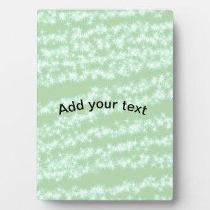 Grüner Pastell-Glitter-Sparkling-Name Text Boho Re Fotoplatte