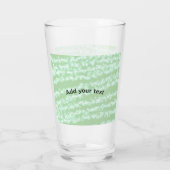 Grüner Pastell-Glitter-Sparkling-Name-Text Boho Re Glas (Rückseite)
