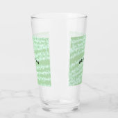 Grüner Pastell-Glitter-Sparkling-Name-Text Boho Re Glas (Links)