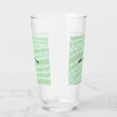 Grüner Pastell-Glitter-Sparkling-Name-Text Boho Re Glas (Rechts)
