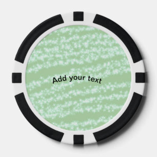 Grüner Pastell-Glitter-Sparkling-Name-Text Boho Re Pokerchips