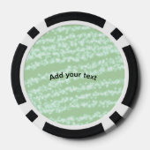 Grüner Pastell-Glitter-Sparkling-Name-Text Boho Re Pokerchips (Rückseite)