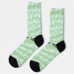 Grüner Pastell-Glitter-Sparkling-Name-Text Boho Re Socken