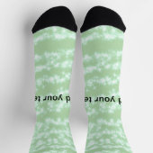Grüner Pastell-Glitter-Sparkling-Name-Text Boho Re Socken (Oben)