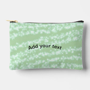 Grüner Pastell-Glitter-Sparkling-Name-Text Boho Re Zubehörtasche