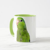 Grüner pazifischer Parrotlet Vogel 11 Tasse (Vorderseite Links)
