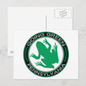 Grüner Pennsylvania Frog Postkarte (Vorne/Hinten)
