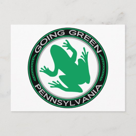Grüner Pennsylvania Frog Postkarte (Vorderseite)