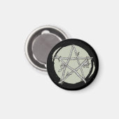 Grüner Pentakel-Magnet Magnet (Vorderseite/Rückseite)