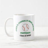 Grüner personalisierter Baseballspieler der High S Kaffeetasse (Links)