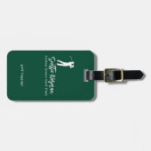 Grüner personalisierter Name des Golfers  Gepäckanhänger (Vorderseite horizontal)