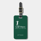 Grüner personalisierter Name des Golfers  Gepäckanhänger (Vorderseite vertikal)