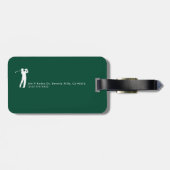 Grüner personalisierter Name des Golfers  Gepäckanhänger (Rückseite horizontal)