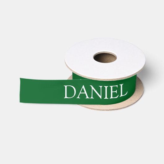 Grüner personalisierter Name Satinband (Spule)