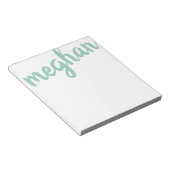 Grüner Personalisierter Notepad mit viel Namen Notizblock (angewinkelt)