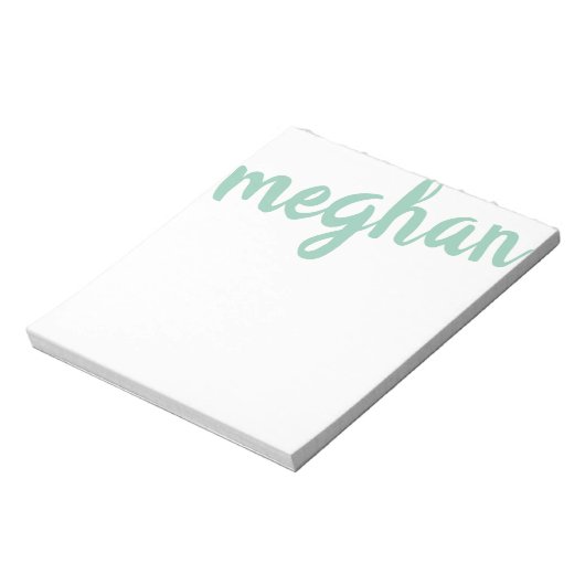 Grüner Personalisierter Notepad mit viel Namen Notizblock (Rotiert)