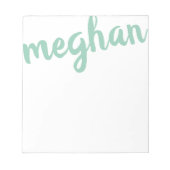 Grüner Personalisierter Notepad mit viel Namen Notizblock (Vorderseite)