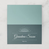 Grüner Pessach Platzkarte (Außenseite Aufgefaltet)