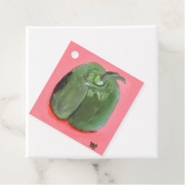 Grüner Pfeffer Geschenkanhänger