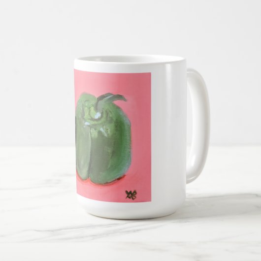 Grüner Pfeffer Kaffeetasse (VorderseiteRechts)