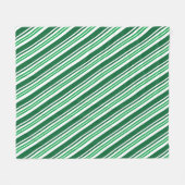 Grüner Pfefferminzstreifen Fleecedecke (Vorderseite (Horizontal))