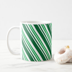 Grüner Pfefferminzstreifen Kaffeetasse
