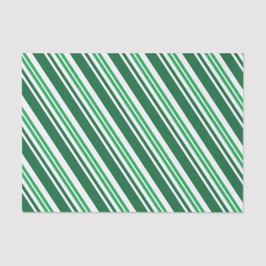 Grüner Pfefferminzstreifen Seidenpapier (Vorderseite)