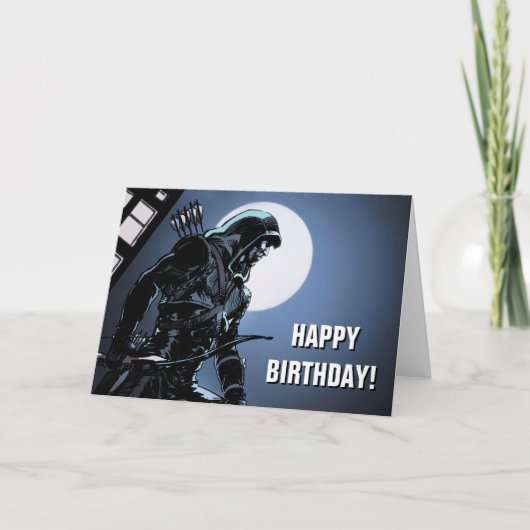 Grüner Pfeil des Pfeil-| im Mondschein Karte (Vorderseite)