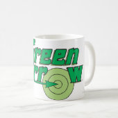 Grüner Pfeil Logo Kaffeetasse (VorderseiteRechts)