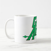 Grüner Pfeil Logo Kaffeetasse (Links)