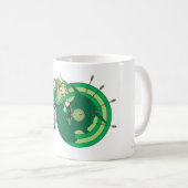 Grüner Pfeil mit Ziel 2 Kaffeetasse (VorderseiteRechts)