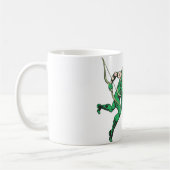 Grüner Pfeil mit Ziel 2 Kaffeetasse (Links)