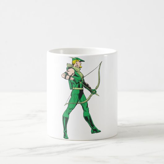 Grüner Pfeil Profil Kaffeetasse (Mittel)