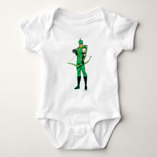 Grüner Pfeil Stehend mit Bow Baby Strampler