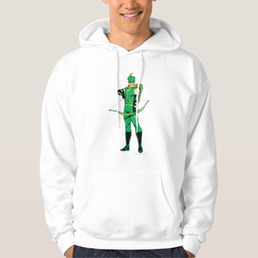 Grüner Pfeil Stehend mit Bow Hoodie (Vorderseite)