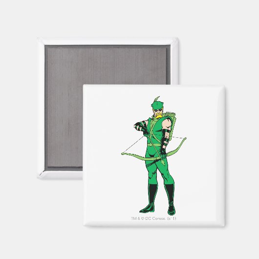 Grüner Pfeil Stehend mit Bow Magnet (Vorderseite/Rückseite)