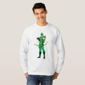 Grüner Pfeil Stehend mit Bow T-Shirt (Vorne ganz)